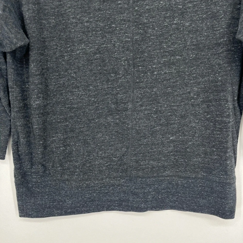 Nike Just Do It Sweatshirt Womens Medium Charcoal Gray 3/4 Sleeve